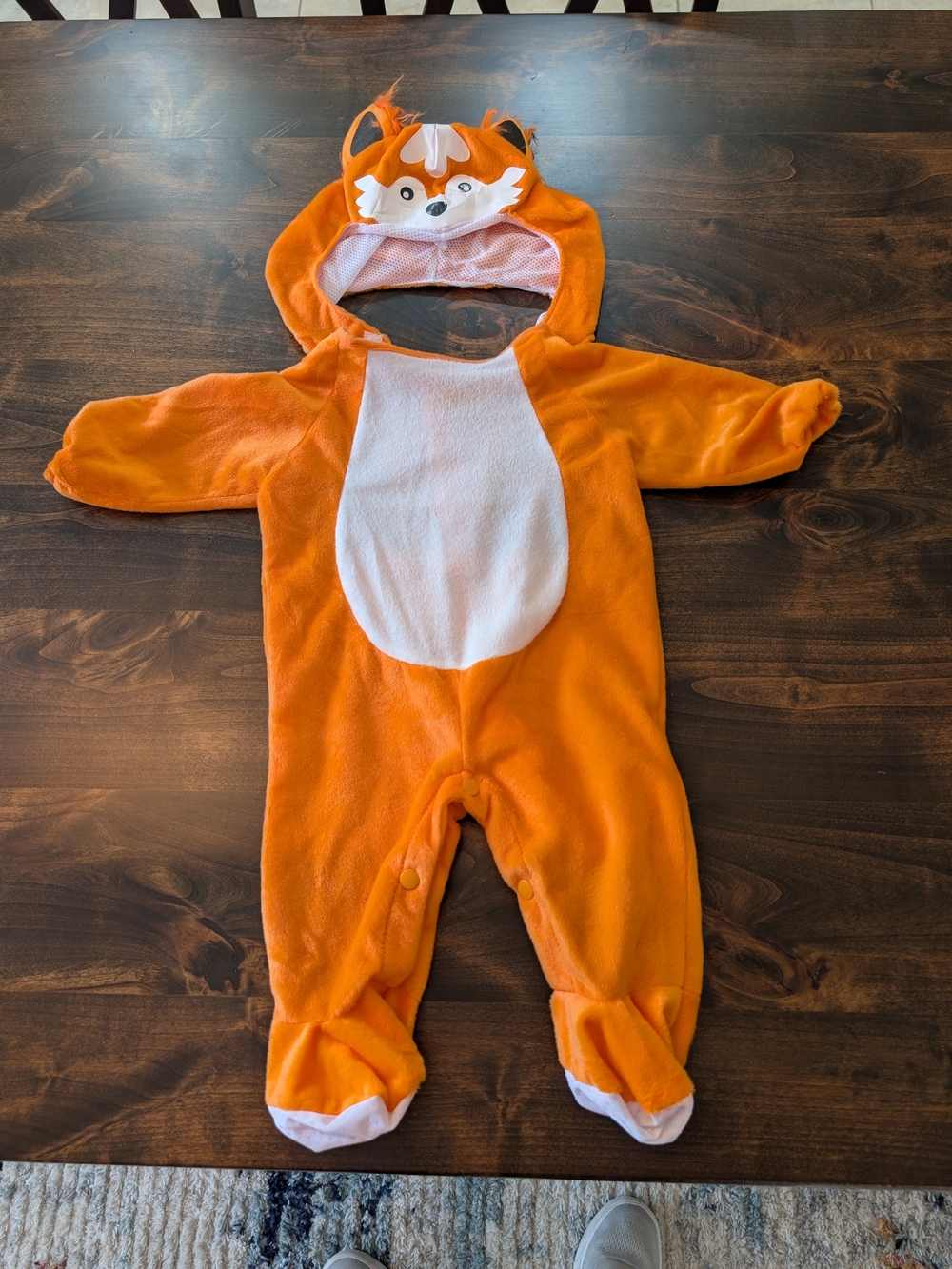 Orange Fox Jumpsuit for Kids - Adorable Halloween - Age 6-12 Months